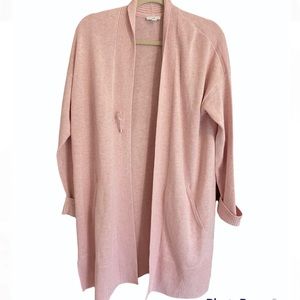 J Jill. Long Pink  Cardigan
